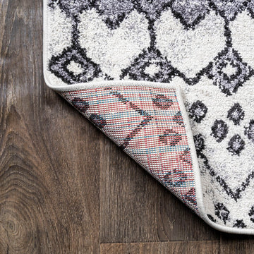 Azmar Moroccan Geometric Distressed Area Rug